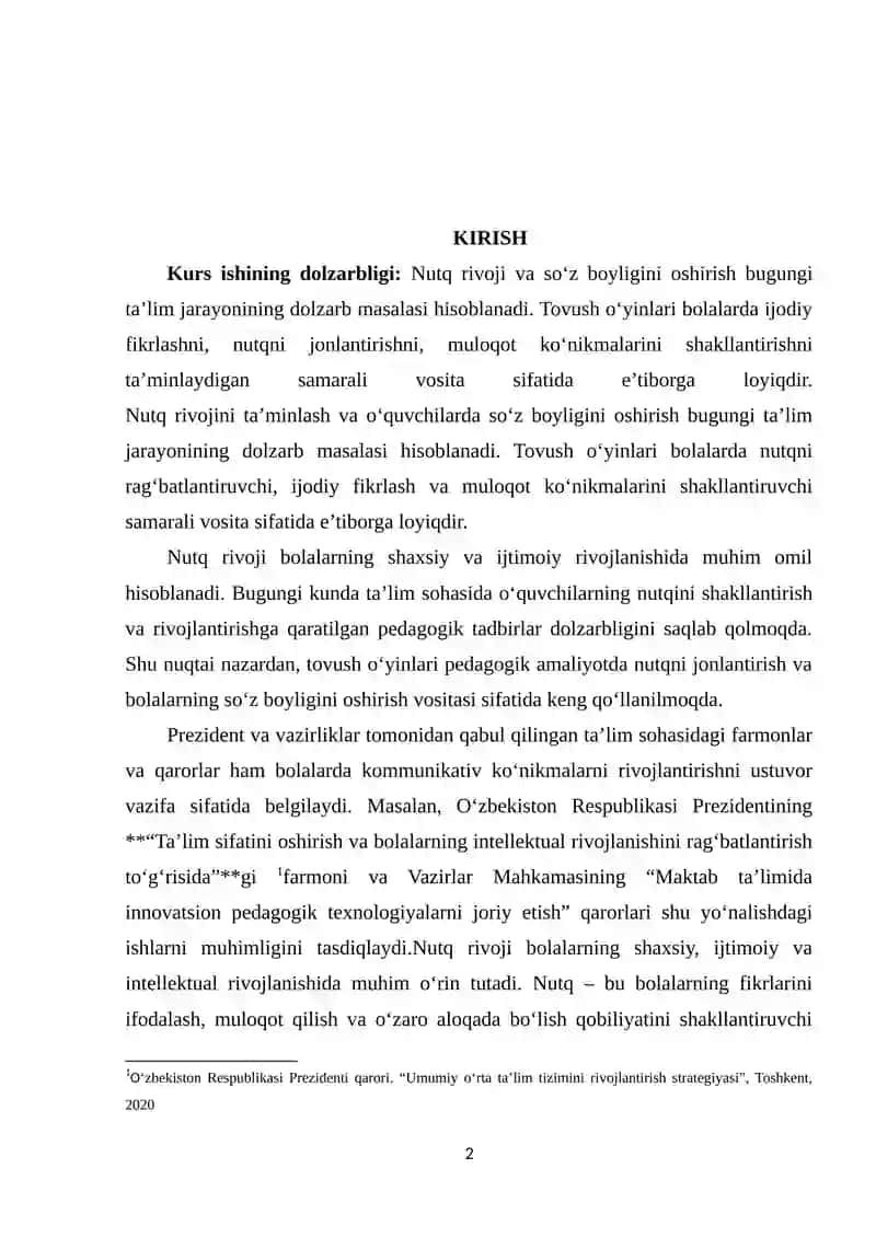O'quvchilarni tovush o'yinlari orqali nutqga jalb qilish 2