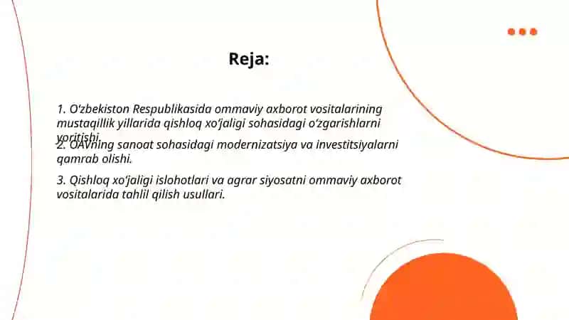 O‘zbekiston Respublikasida ommaviy axborot vositalarining faoliyati 2