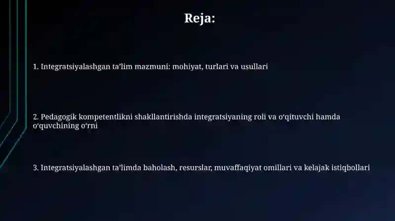 Integratsiyalashgan taʼlim mazmuni 2