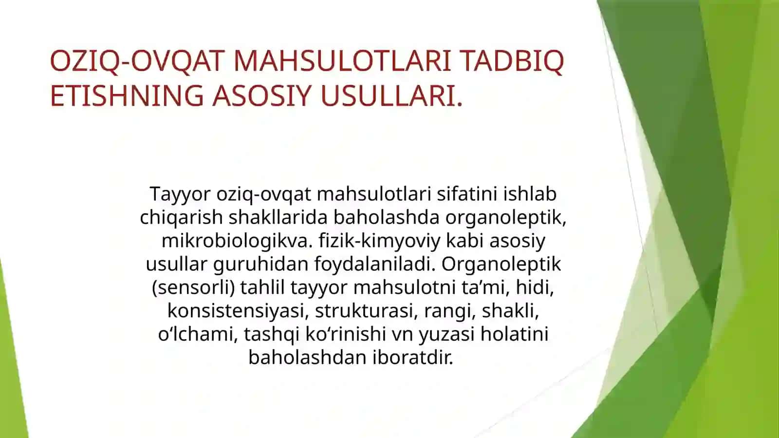 OZIQ-OVQAT SANOATI 2