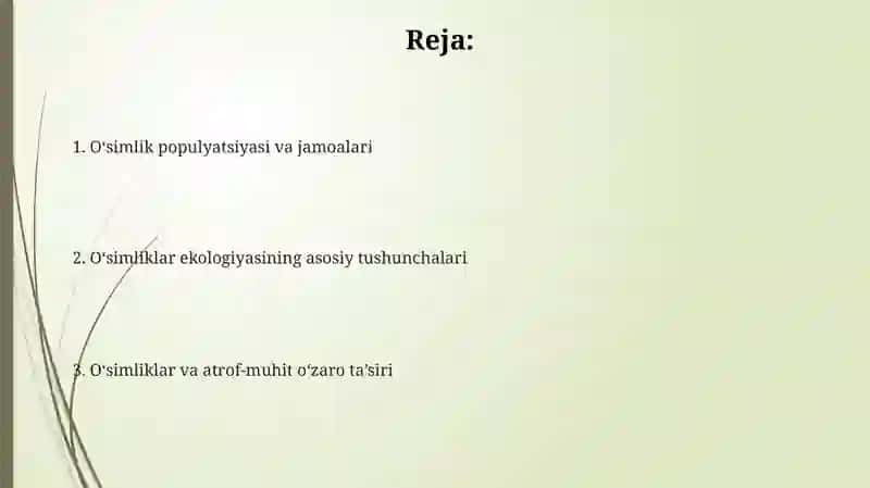 O'simliklar ekologiyasi asoslari 2