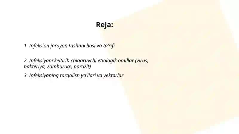 Umumiy infeksion jarayon haqida tushuncha 2