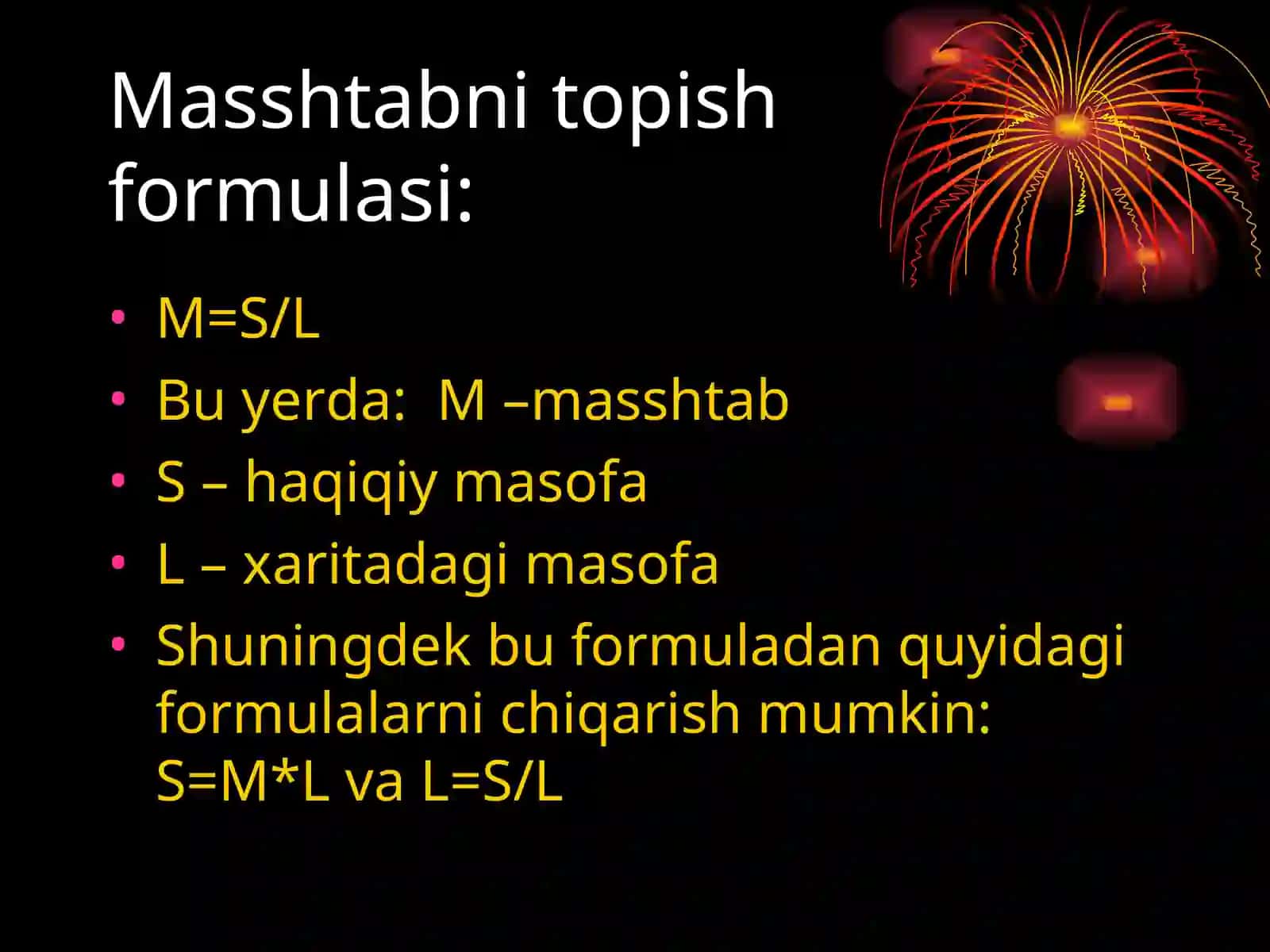Geografiyada formulalarni joriy qilish 2