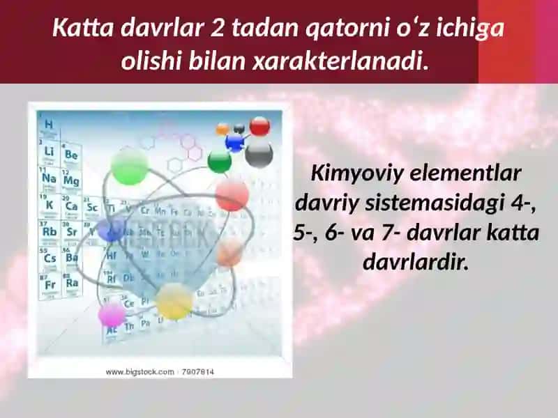 Kattadavrelementlarining atom tuzilishi 2