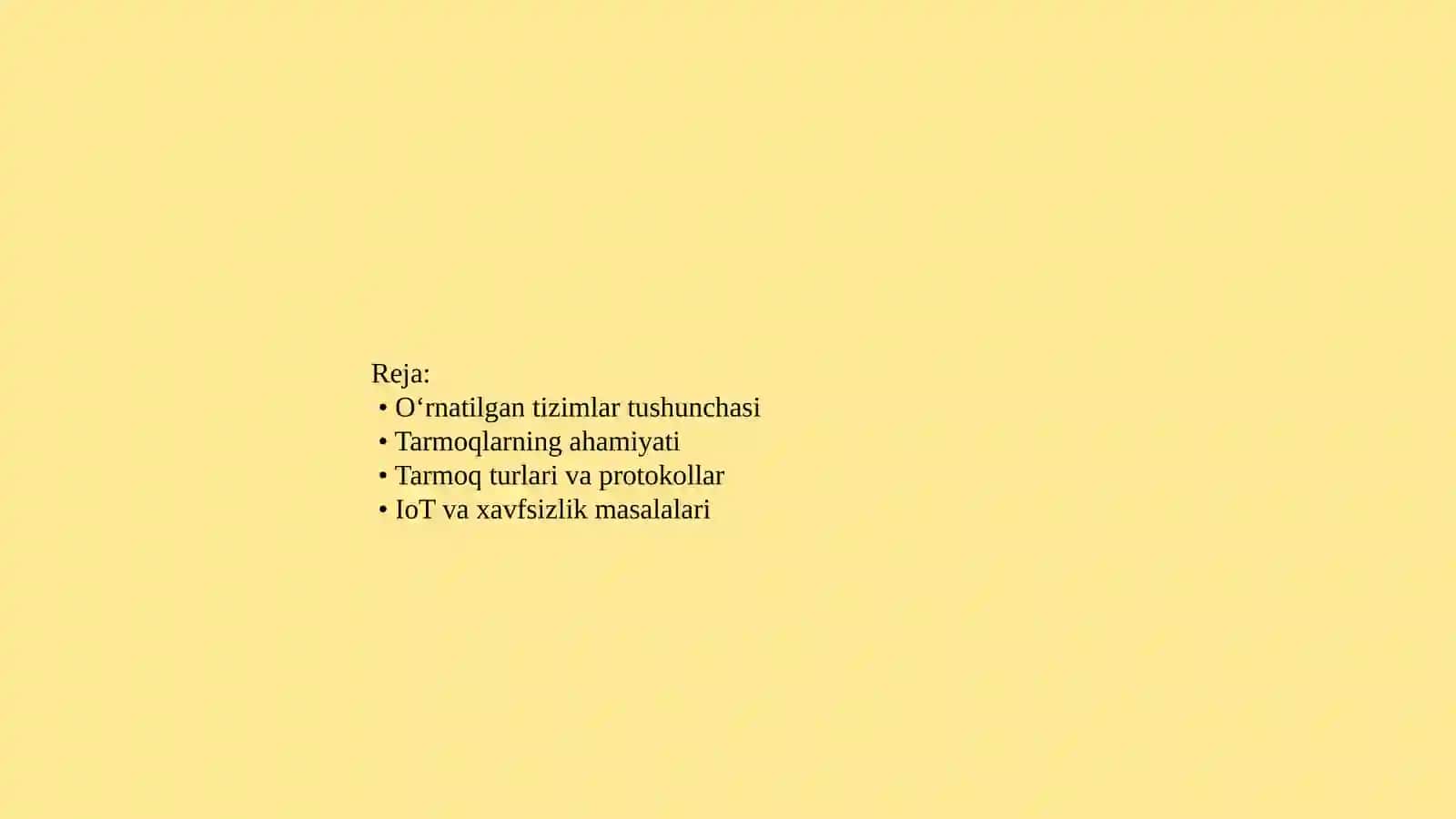 O‘RNATILGANTIZIMLAR TARM OQLAR VA PROTOKOLLAR 2