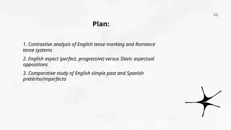 Verbal categories (Tense, Aspect, Mood) in contrastive perspective 2