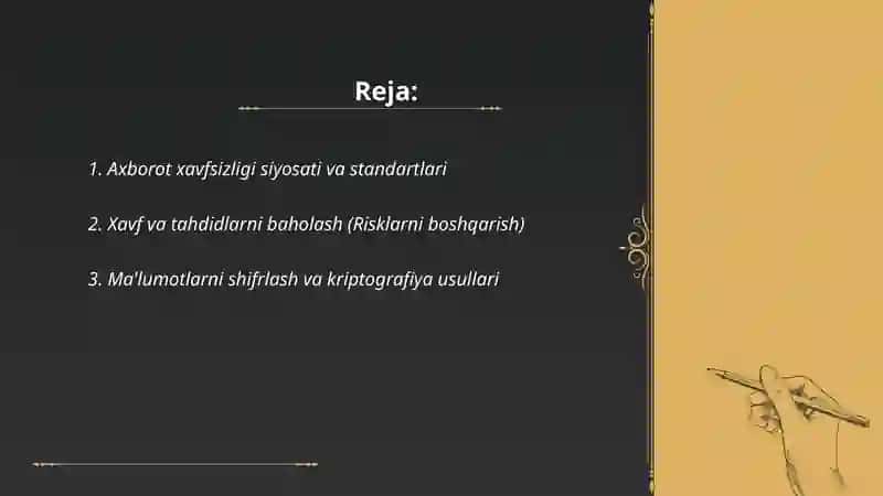 Axborot Xafsizligini Taminlash 2