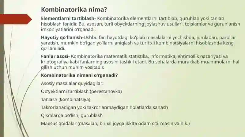 Kambinatorika 2