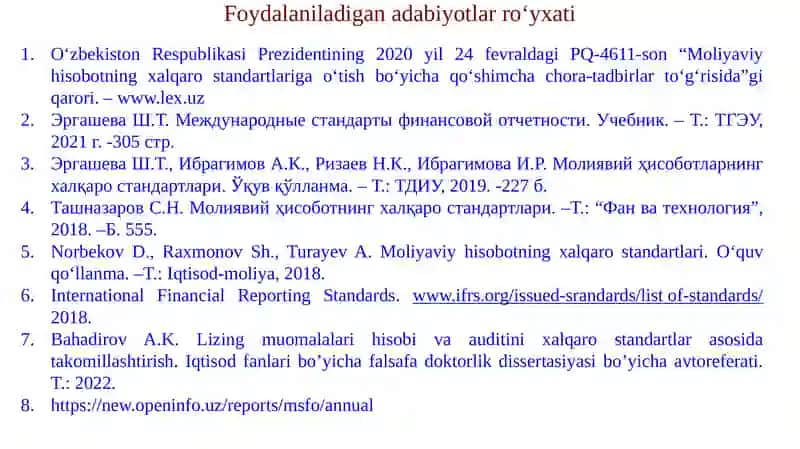 Moliyaviy holat to'g'risidagi hisobot 2