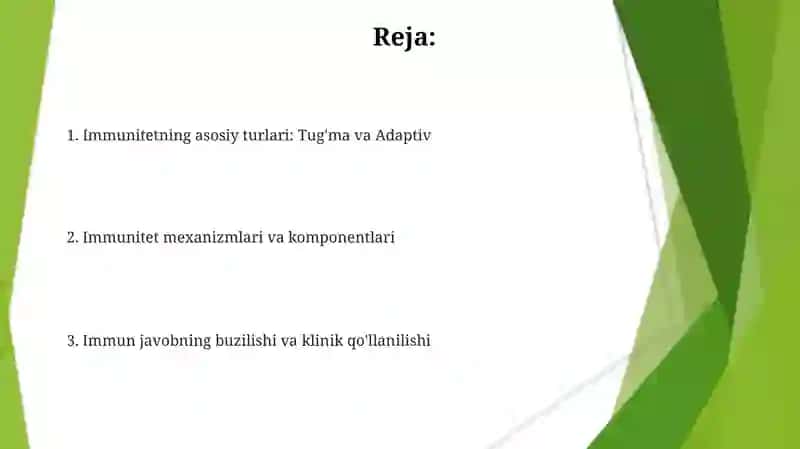 Tug'ma va adaptiv (orttirilgan) imunitet 2