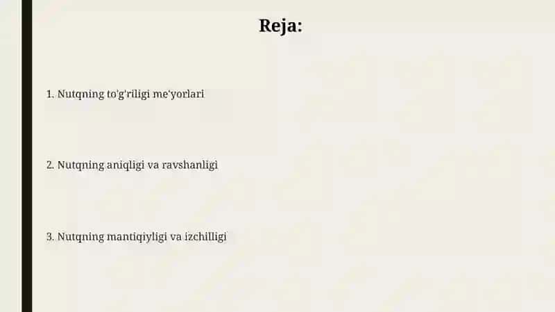 Nutqning to'g'rilik me'yorlari 2