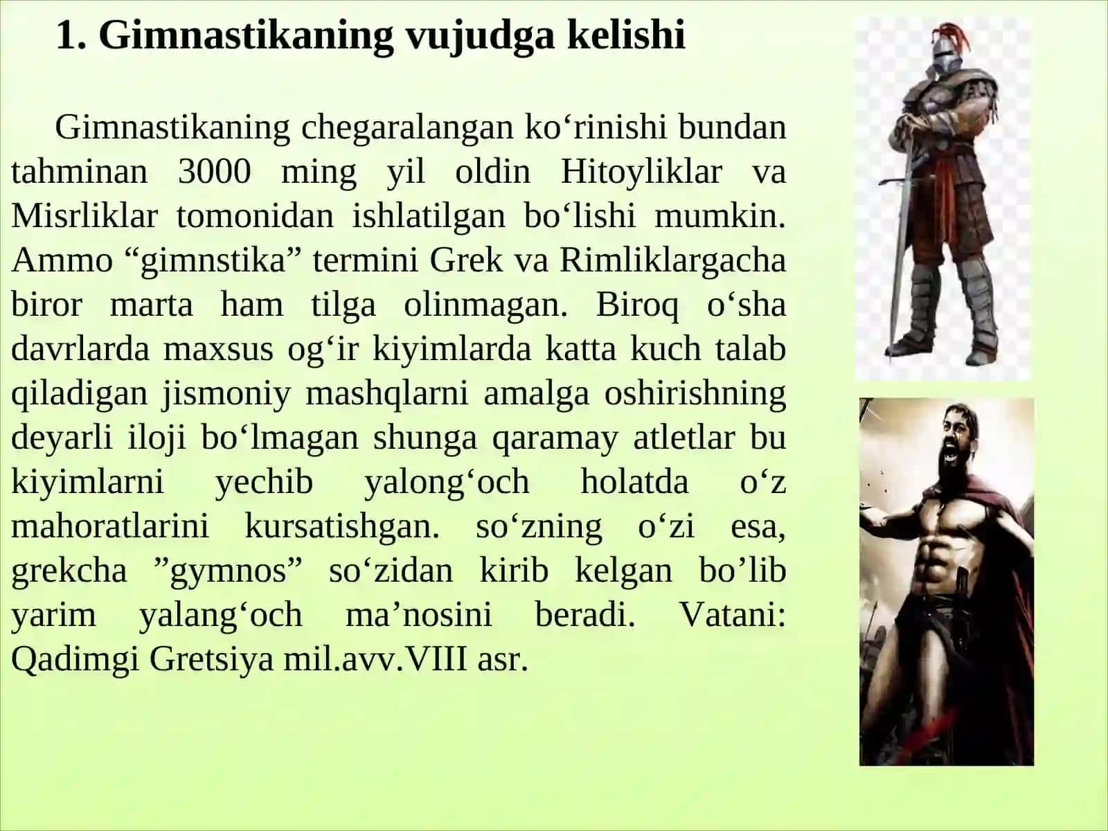 Gimnastika darslarini tashkil qilish va o‘tkazish 2