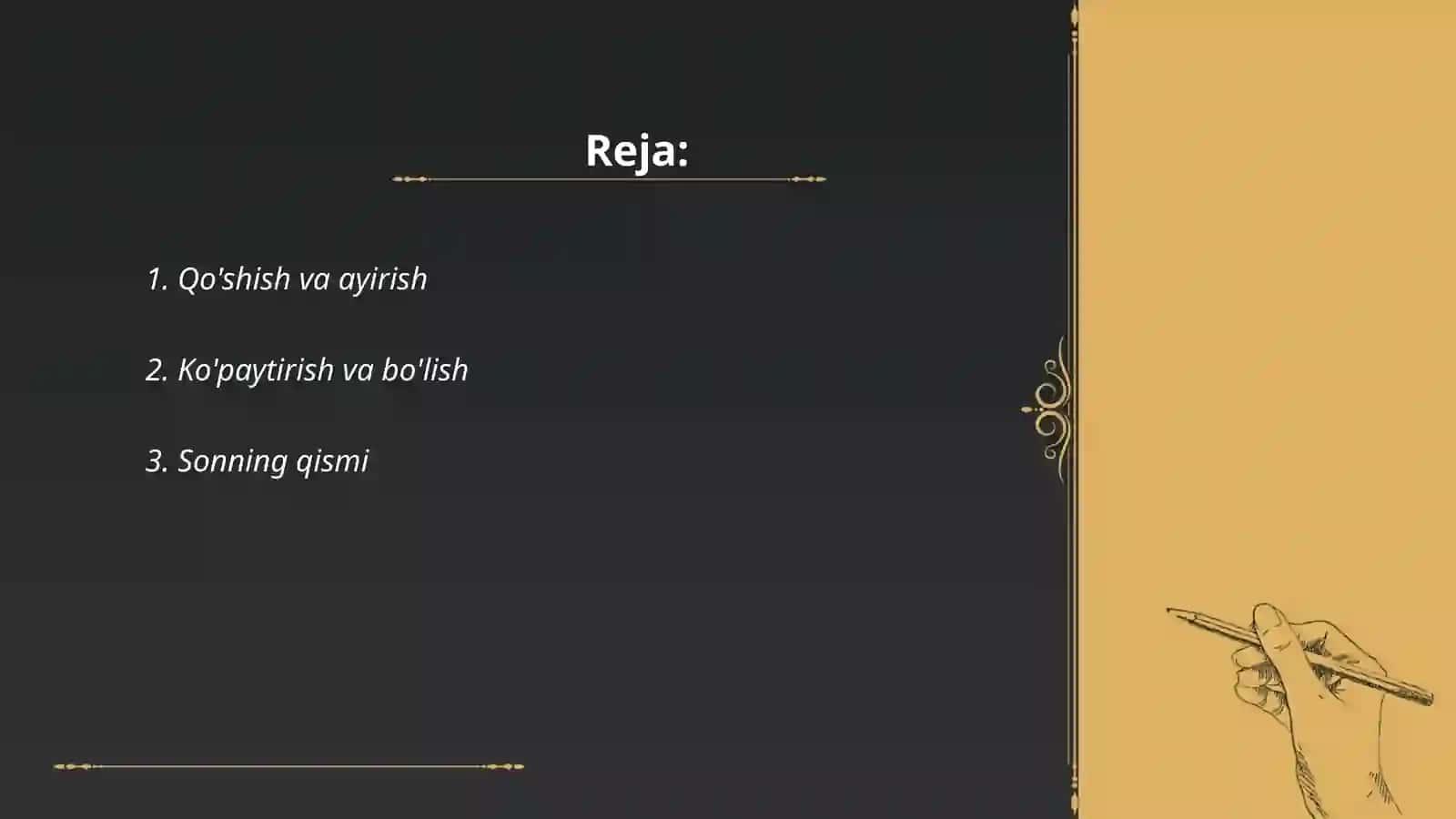 Amaldagi 3-sinf matematika darsligi 2