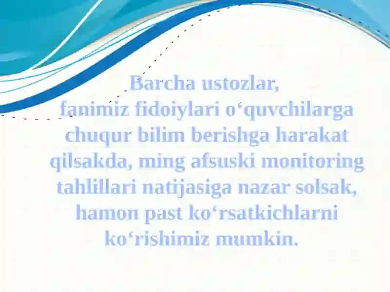 Kimyo fanidan aniqlangan bo‘shliqlar asosidagi mavzularni o‘qitishning samarali usullari 2
