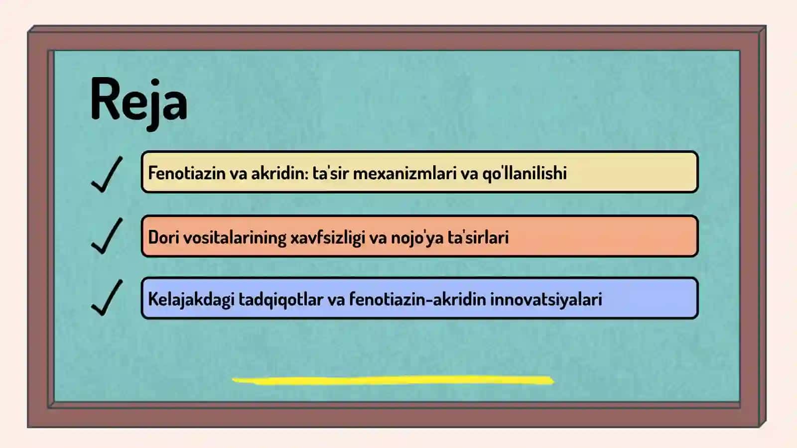 Fenotiazin va akridinning tibbiyotda qo‘llaniladigan dori vositalari 2