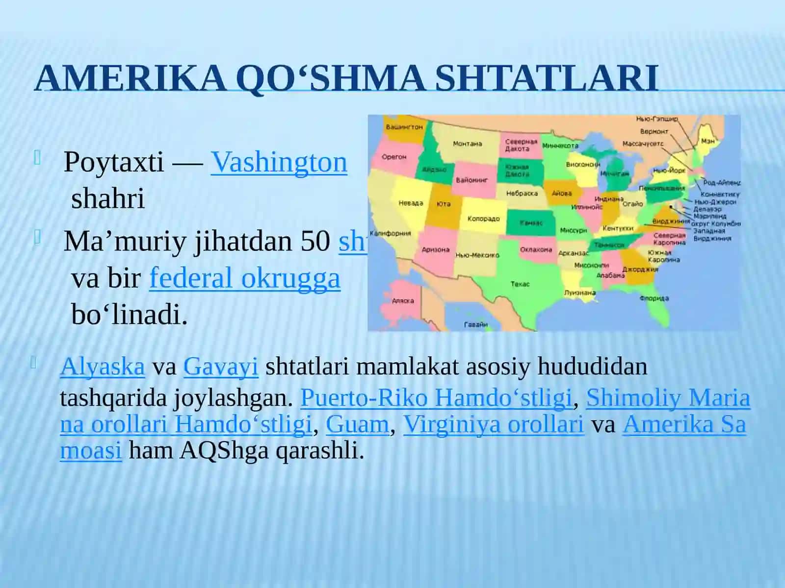 AQShning geografik o'rni, tabiiy sharoiti va tabiiy resurslari 2