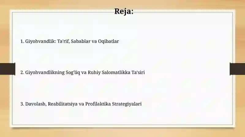 Narkomaniya va uning asoratlari 2