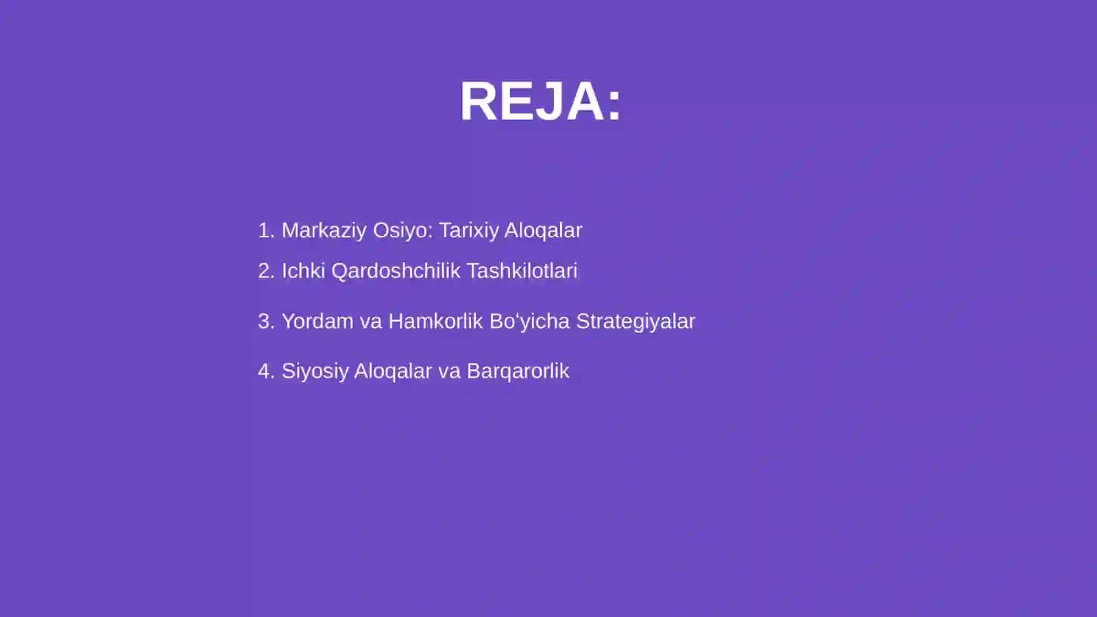 Markaziy Osiyo: Tarixiy Aloqalar 2