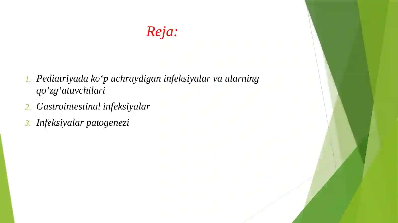 Pediatriya amaliyotida ko'p uchraydigan infeksiyalar qo'zg'atuvchilari patogenez, laboratoriya tashhisi. 2