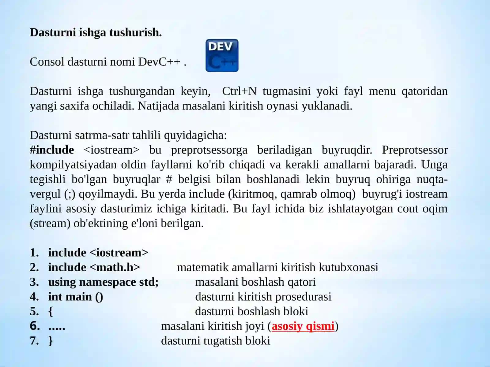 C++ dasturlash tili 2