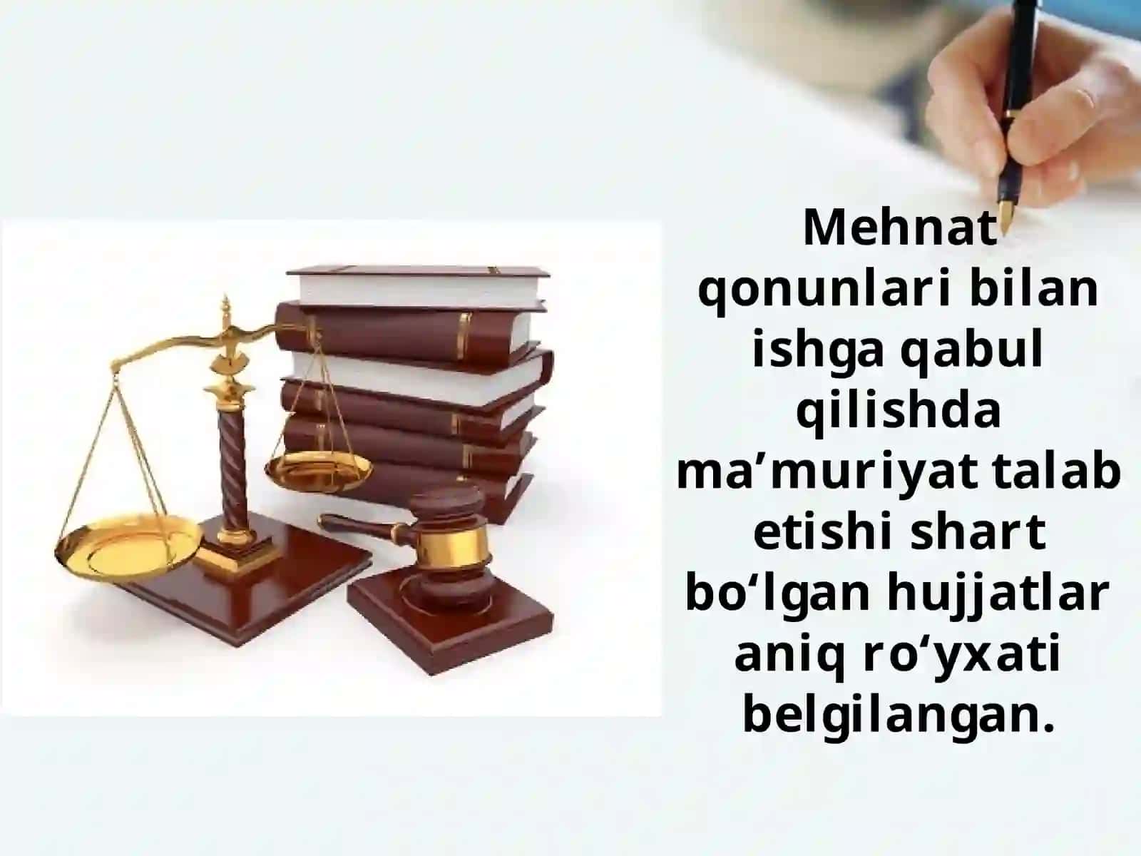 Ishga qabul qilinayotganda hujjatlarni rasmiylashtirish 2