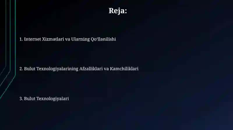 Internet xizmatlari va ulardan foydalanish 2