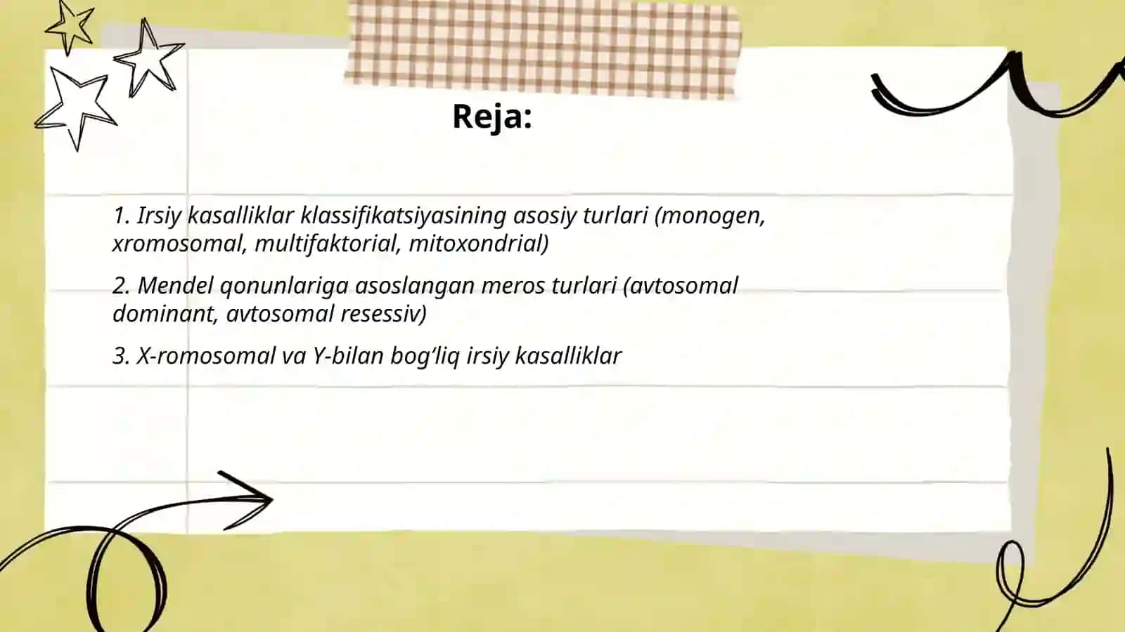 Irsiy kasalliklar klassifikatsiyasi 2