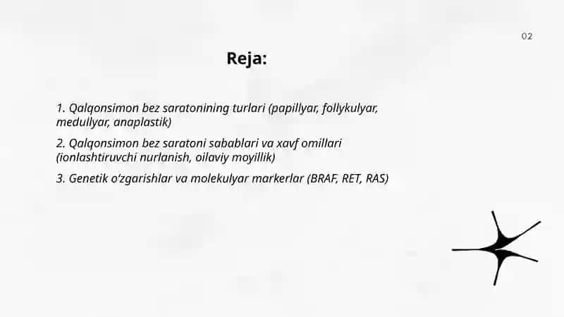 Qalqonsimon bez saratoni 2