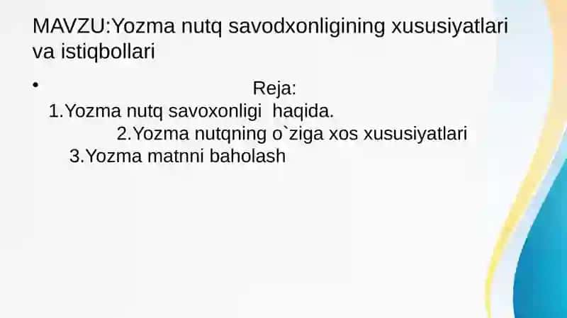 O`zbek tili va adabiyot yunalishi 302-guruh talabasi Meyliyeva Gulbahorning XALQARO.BAHOLASH FANI TAQDIMOTI 2