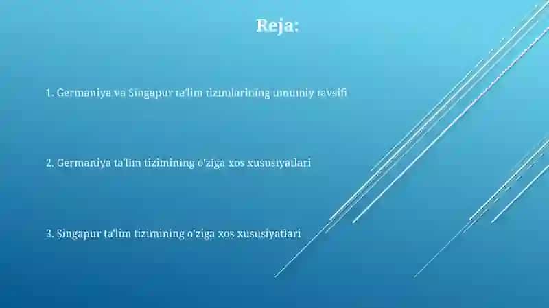 Germaniya davlati va Singapur davlatlari talim tizimi 2