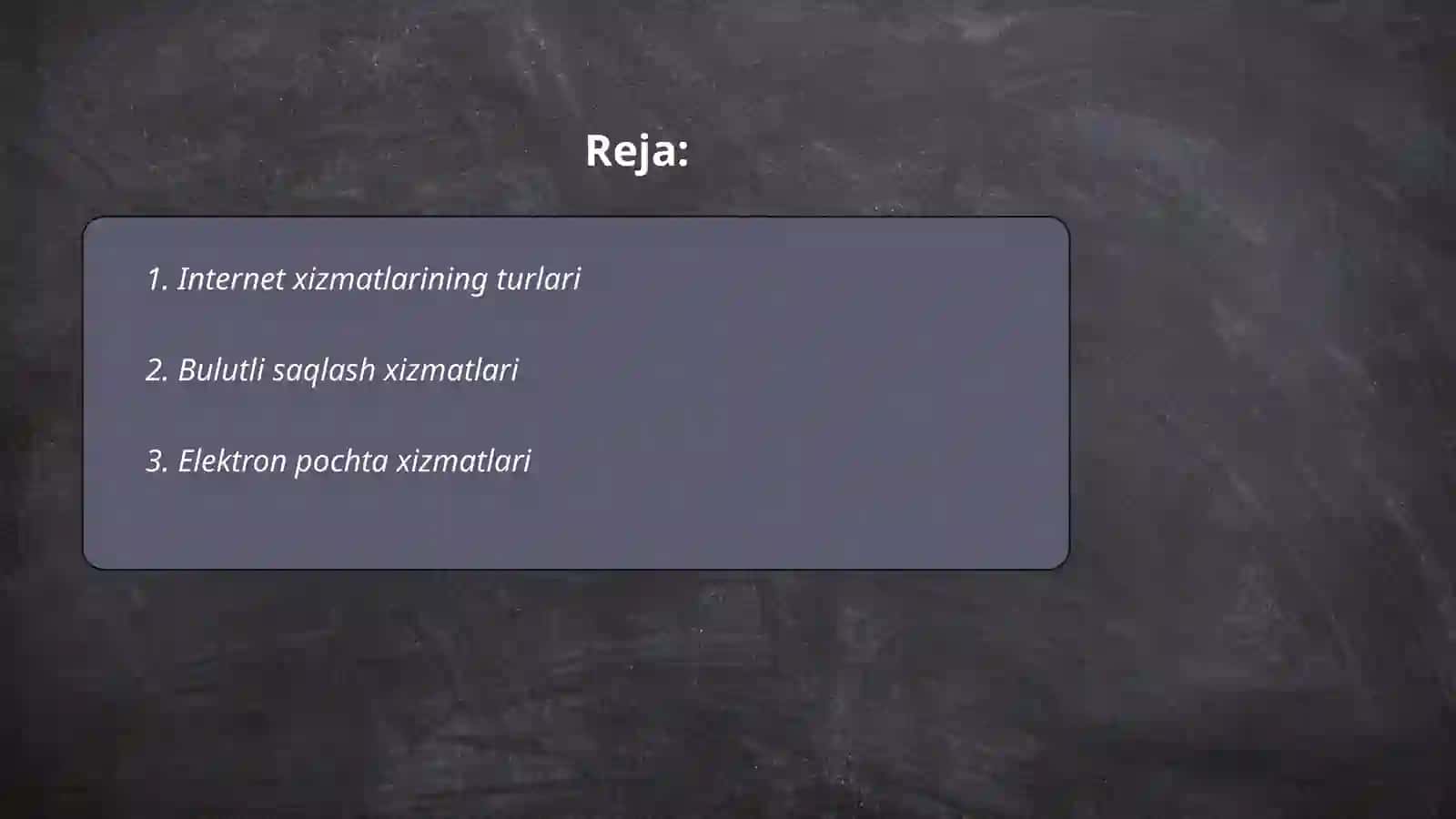 Internet xizmatlari va ulardan faoliyatda foydalanish 2