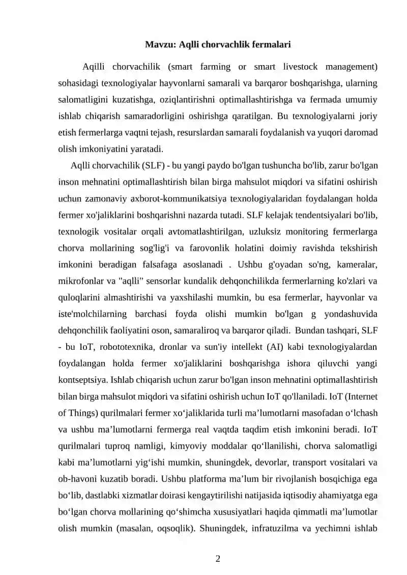 Aqlli chorvachlik fermalari 2