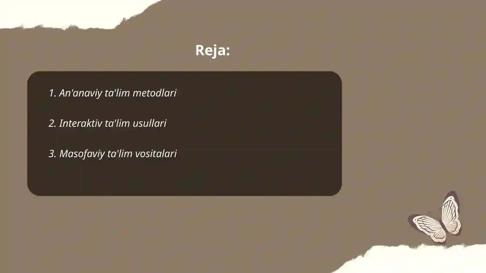 Ta'lim metodlari va vositalari 2