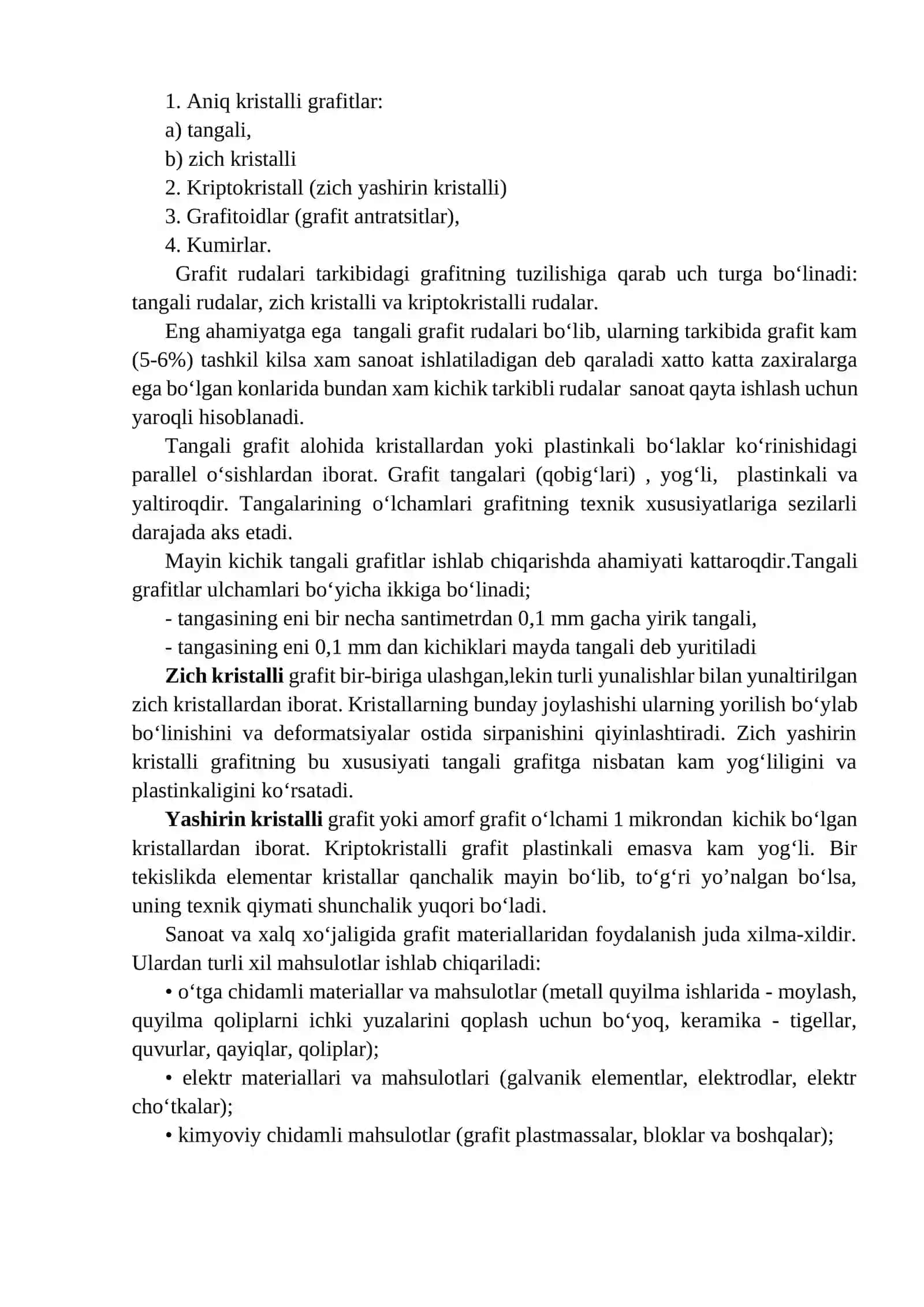 Grafit rudalarini boyitish texnologiyasi 2