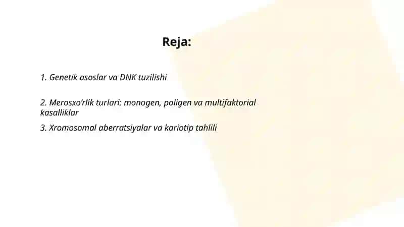 Tibbiyot genetikasi 2