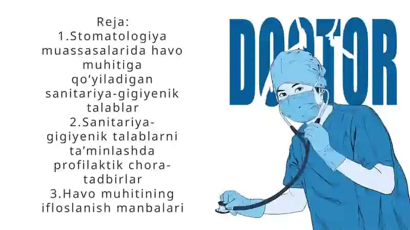 Stomatologiya muassasalarida havo muhitining sanitariya-gigiyenik nazorati 2