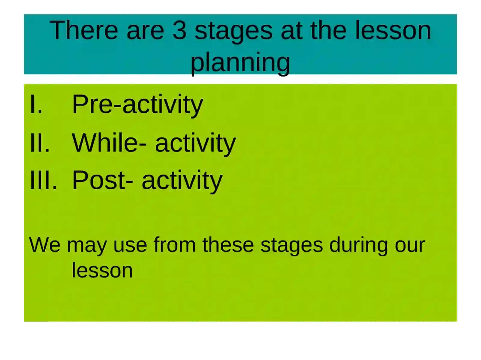 Lesson planning 2