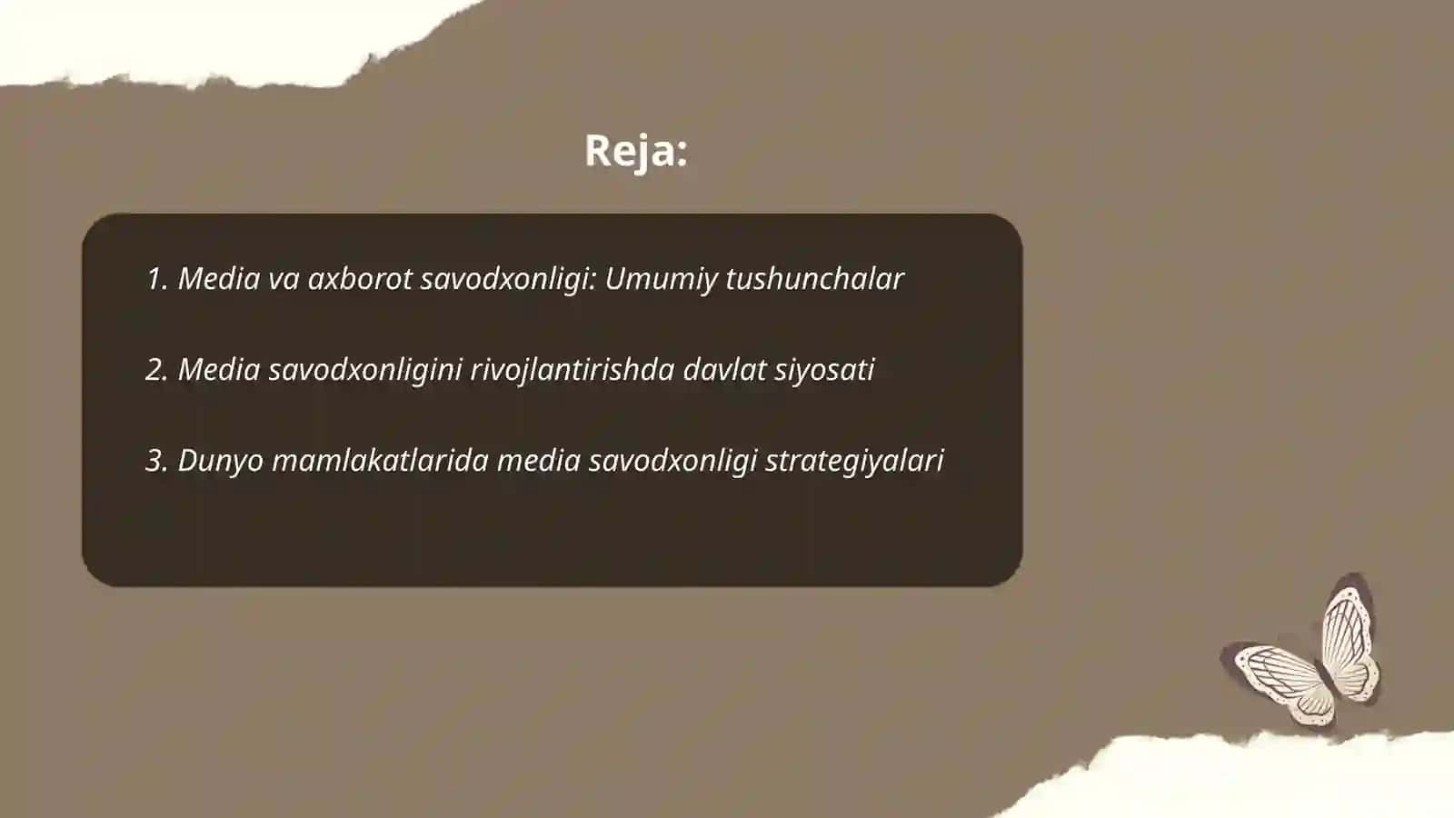 Media va axborot savodxonligi 2