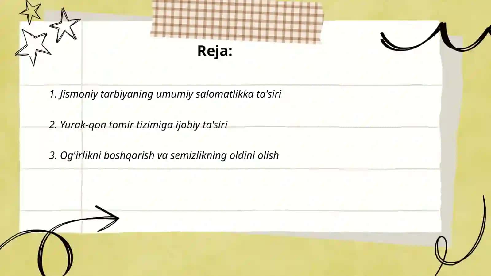 Jismoniy tarbiyaning salomatlikka ta'siri 2