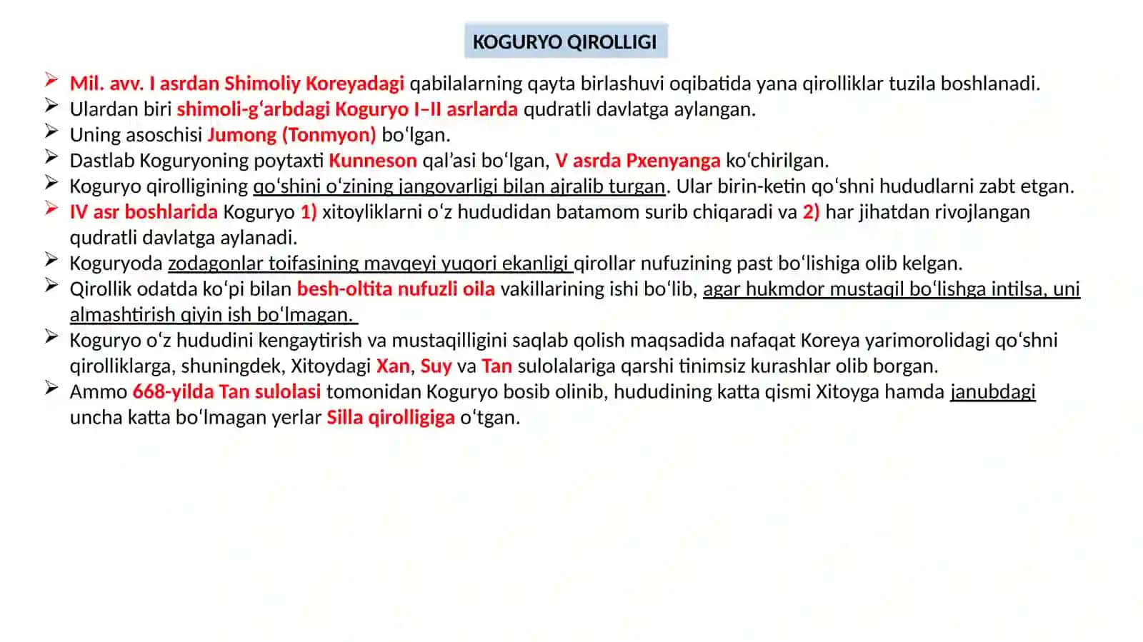 Koreya o‘rta asrlarda 2