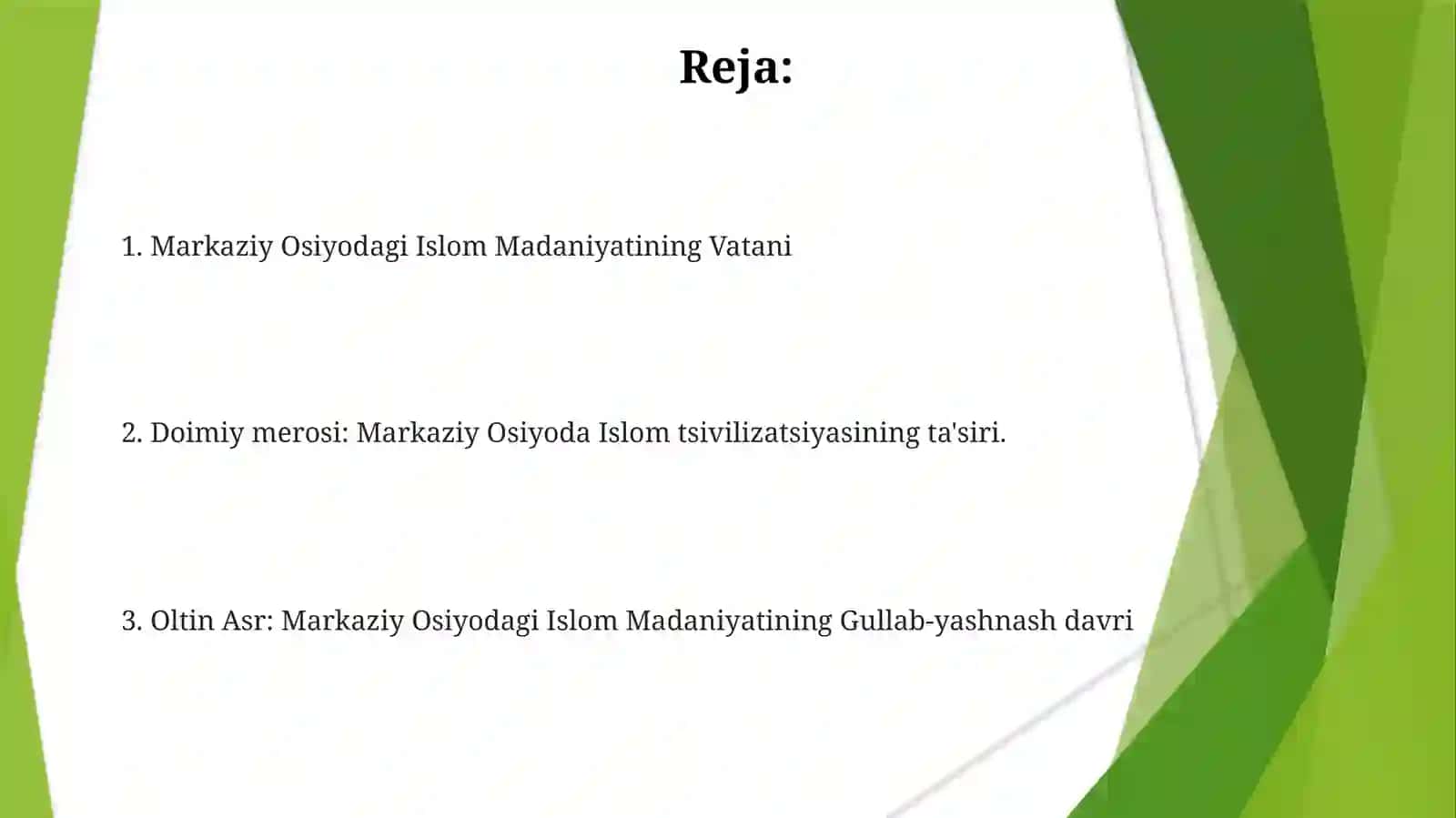 IslomtamadduniningO‘rtaOsiyodatarqalishivagullabyashnashi 2