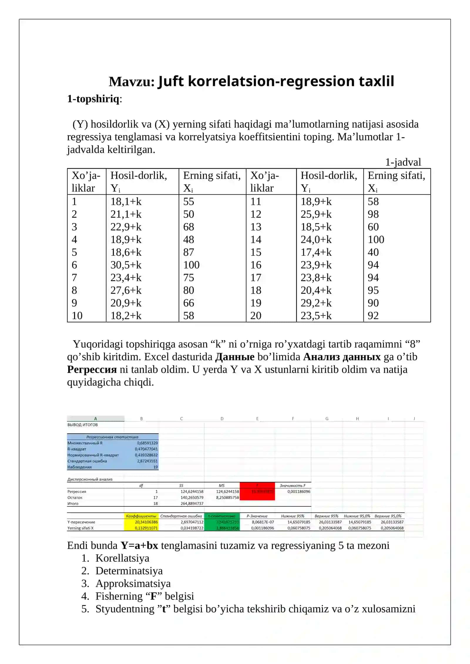 Regression tahlil 2