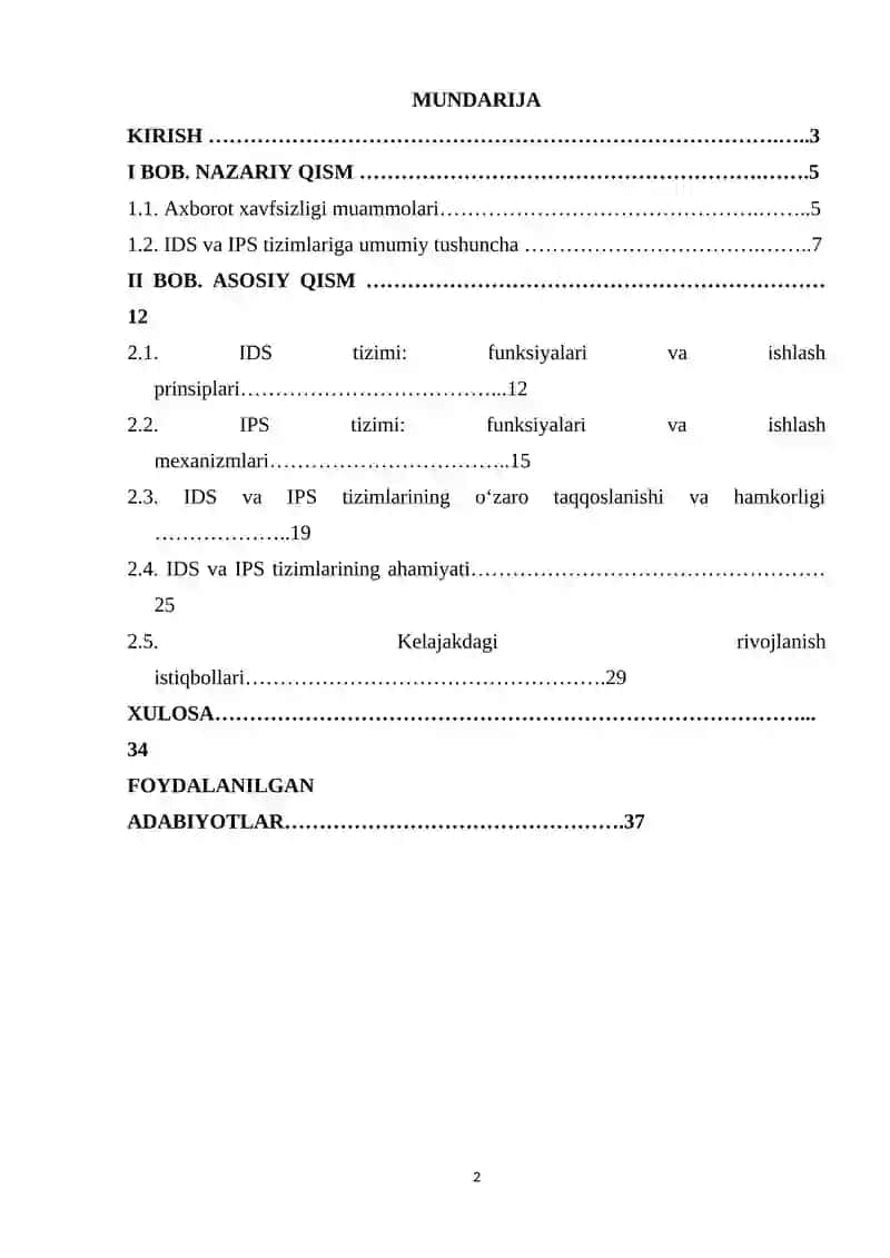 IDS/IPS tizimlari tahlili 2