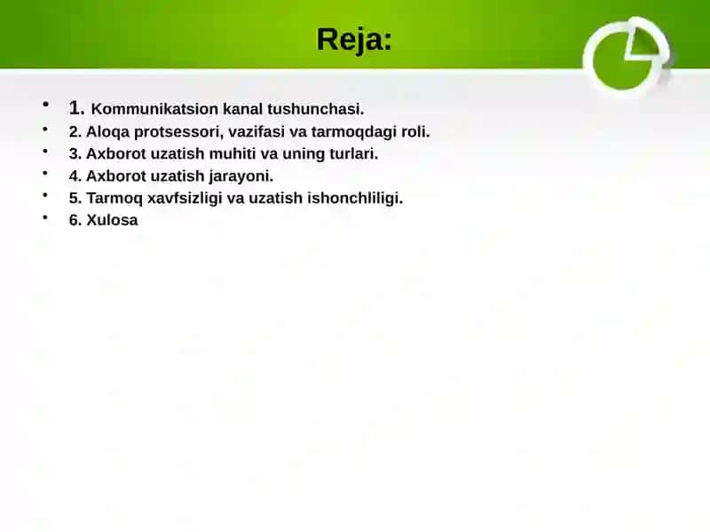 Kommunikatsion kanal va aloqa protsessori, axborot uzatish muhiti 2