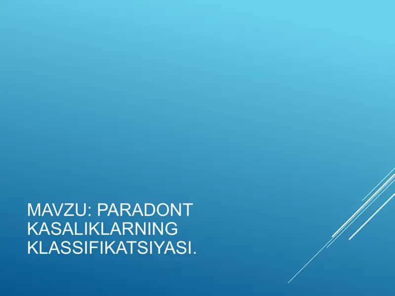 Paradontologiya fanidan ta'lim kitobi 2