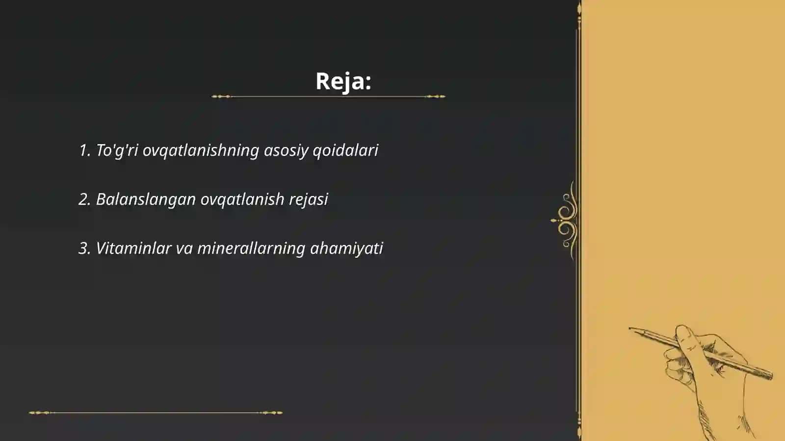 To'g'ri ovqatlanishning asosiy qoidalari 2