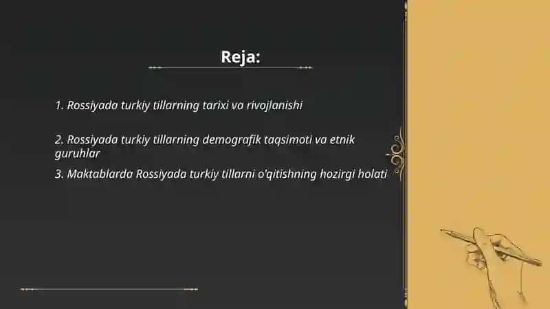 Rossiyada turkiy tillarni o'rganilish tadqiqi 2