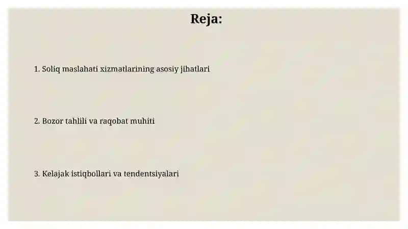 Soliq maslahati xizmatlari 2