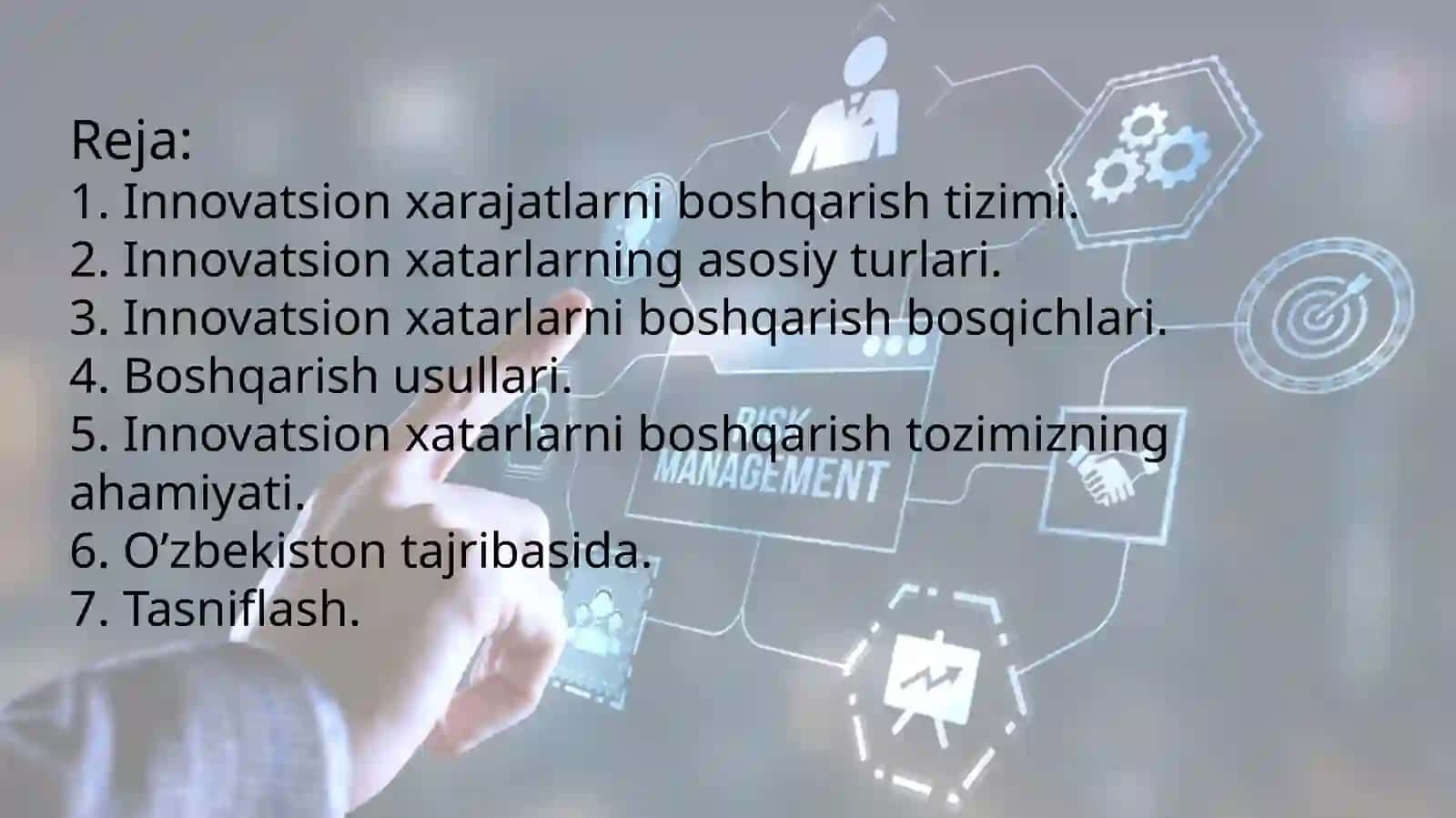 INNOVATSION XATARLARNI BOSHQARISH TIZIMI 2