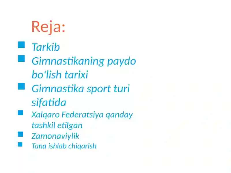 Gimnastikaning paydo bo'lish tarixi 2
